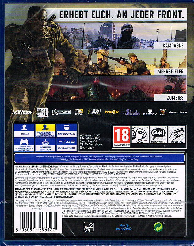 Call of Duty Vanguard + Bonus (AT-PEGI) Rueckseite