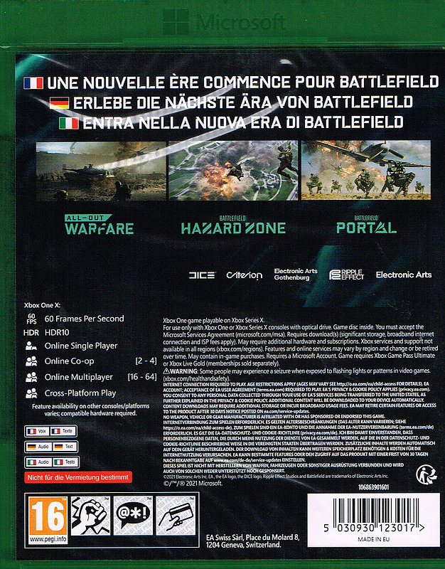 Battlefield 2042 Day 1 Edition + 5 Boni (AT-PEGI) Rueckseite