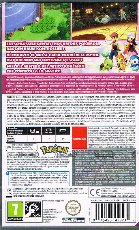 Pokémon Leuchtende Perle + Poster (AT-PEGI) Rueckseite